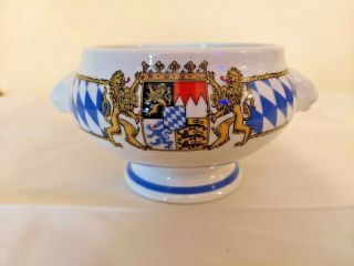 Seltmann Weiden Tureen Lion Head Soup Bowls Germany Bavaria Bayernlied Blue