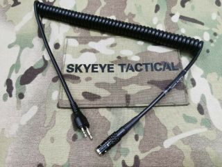 Skyeye Tactical Custom Invisio X50 Radio Cable For Icom 2 Pin Type Radio
