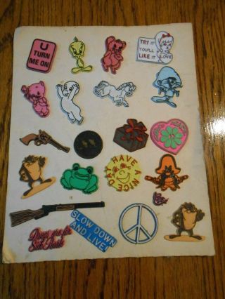 22 Vintage Refrigerator Magnets On Card Love & Peace Casper Have A Day