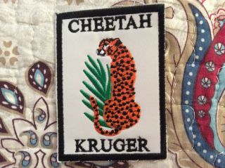 Patch Kruger National Park Cheeta South Africa Souvenir