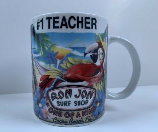 Ron Jon Surf Shop Coffee Mug Cocoa Beach Florida Customized “ 1 Teacher “
