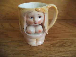 Vintage Novelty Mug Moving Swinging Boobs Naked Lady Boobies Great Gag Gift