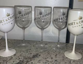 5 Moet & Chandon Acrylic Champagne Glass Goblet