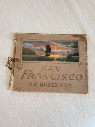 Vintage Souvenir Lithograph/print Book Of San Francisco Copyright 1914