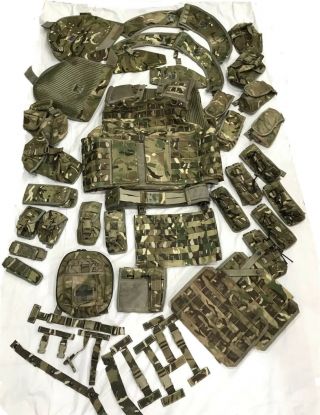 British Army Osprey Mk 4 Body Armour Cover,  Nearly Complete Pouch Set Mtp 3547a