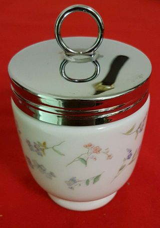 Royal Worcester Egg Coddler.  Double Size Rare Forget - Me - Not Pattern.