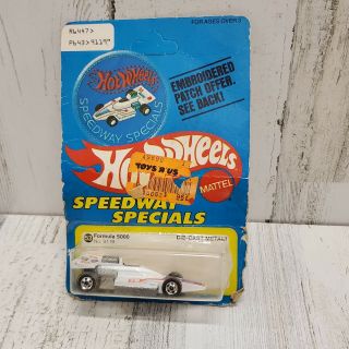 1977 Hot Wheels Speedway Specials Rare Patch Card White Formula 5000 Unpunched
