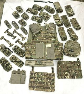British Army Osprey Mk 4 Body Armour Cover & Nearly Complete Pouch Set Mtp 4063