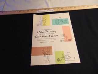 Vintage 1956 Brochure Sears Co Harmony House Color Planning Co - Ordinated Colors