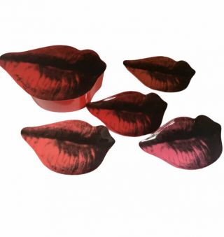 Andy Warhol Precidio Objects Marilyn Monroe Melamine Lip Plates Set Of 4 w/ Box 3