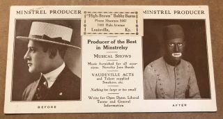 Vintage 1920’s Ink Blotter " Hi - Brown " Bobby Burns Minstrel Show Producer