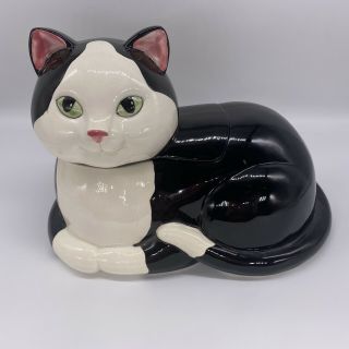 Vintage Black Cat Cookie Jar 1989