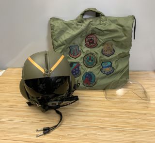 Gentex Sph - 4/p Dual Visor Flight Helmet With Mic,  Earphones,  Storage Bag