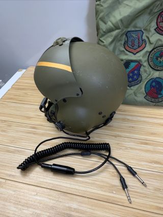 Gentex SPH - 4/P dual visor Flight Helmet with mic,  earphones,  storage bag 4
