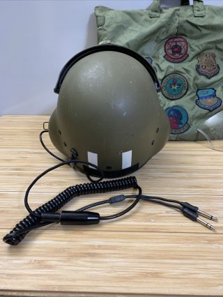 Gentex SPH - 4/P dual visor Flight Helmet with mic,  earphones,  storage bag 5