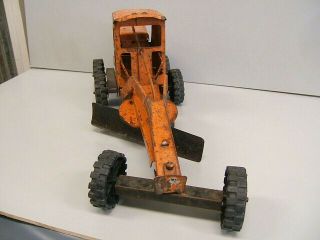 Lincoln Toys Road Grader w/ blade orange 1960 ' s Canada ? 2