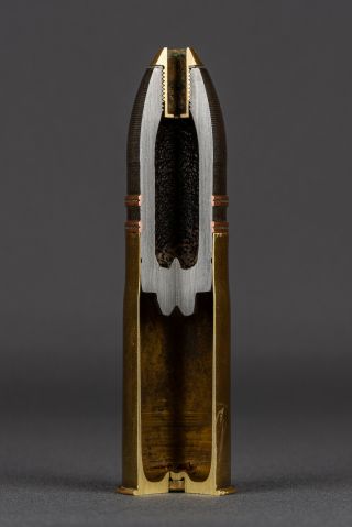 Cutaway Sectioned Display Ww1 1916 French 37mm Round - Trench Art