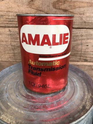 Amalie Automatic Transmission Fluid One Quart Full Vintage Red