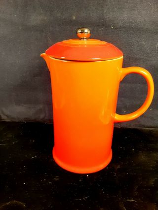 Le Crueset Orange Perculator Coffee Pot With Strainer About Eight Cups