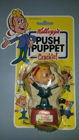 Vintage 1984 Kelloggs Rice Krispies Crackle Push Puppet Toy