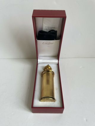 Cartier Vintage 18k Gold Plated Refillable Perfume Bottle & Perfume Boxed Br