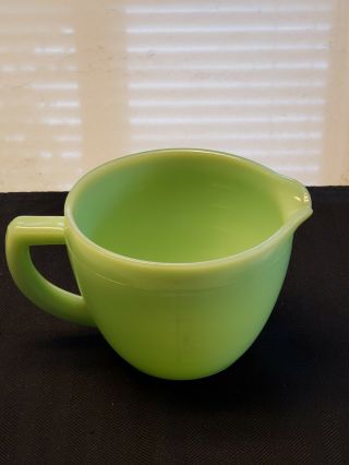 Vintage Jadite Jadeite Green 2 Cup Measuring Cup Sunflower Bottom Exc