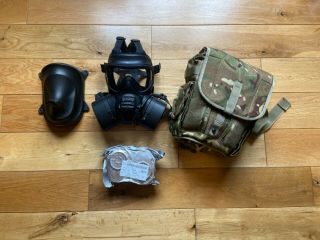 British Army Respirator Gsr C/w 4 Filters And Bag All Size 2 Supergrade