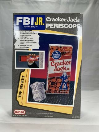 Vintage Fbi Jr Cracker Jack Periscope 1991 Nasta Toy W/ Special Agent Badge Nib