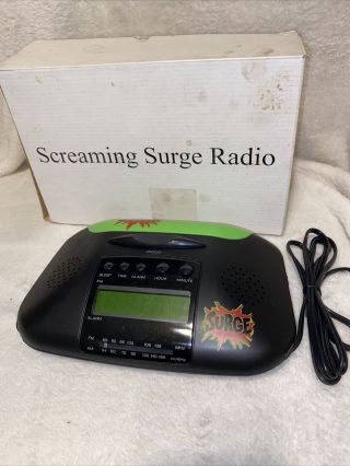 Surge Screaming Alarm Clock Radio Vintage 90 