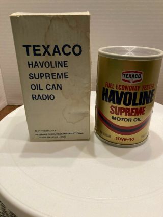 Texaco Havoline Motor Oil Promotional Am Radio.  Alternate Graphics W/box