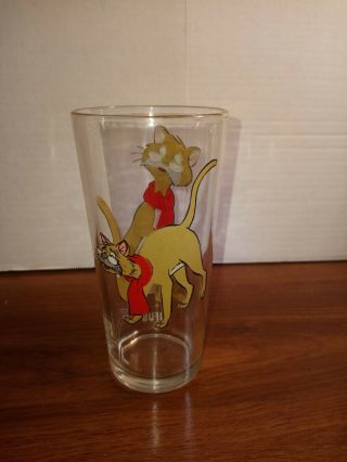 1977 PEPSI WALT DISNEY PRODUCTIONS THE RESCUERS Rufus COLLECTOR SERIES GLASS 2