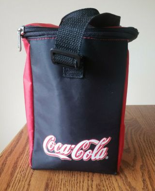 Vintage 90s Coca - Cola Soft Sided Insulated Cooler Adjustable Strap 12 Cans 3