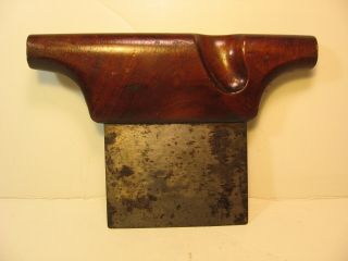 Antique Hand Made Unusual Wood And Iron Kitchen Chopping Tool