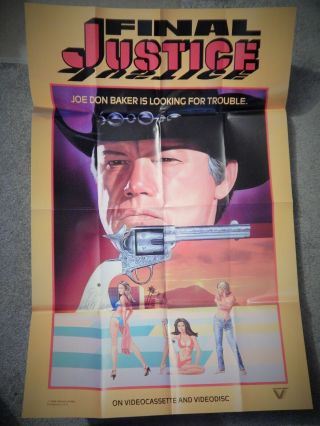 Final Justice (video Dealer 24 X 36 Poster,  1985) Joe Don Baker