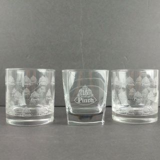 The Dimple Pinch15 Year Old Scotch Whiskey Rock Glass Round Square Clear B3