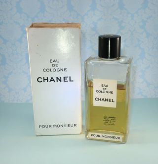 Vintage Chanel Pour Monsieur Eau De Cologne 4 Fl Oz 1950s 2/3 Full