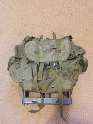 Usgi Medium Alice Pack With Frame Lc1 Dated 1975 No Kidney Pad