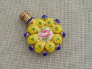 Antique 19th Century French Porcelain Miniature Perfume Bottle Hand Painted