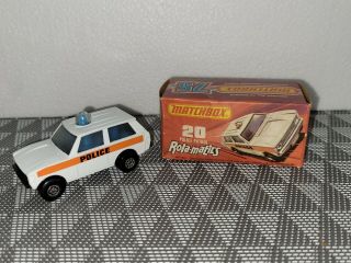 1975 Vtg Lesney Matchbox 20 Police Patrol Rola - Matics Box Nib