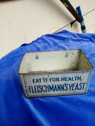 Vintage Fleischmann’s Yeast Rare Advertising Display Lithograph Tin,  6 Inches Lg