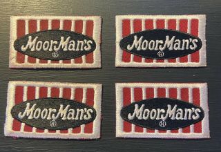 (x4) Vintage Moorman’s Feed Advertising Hat Cap Patch Farm / Ranch Feed Seed