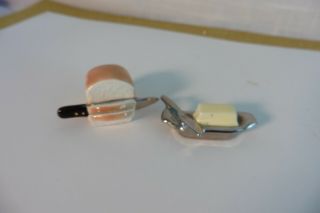 VINTAGE ARCADIA? MINI SALT AND PEPPER,  SLICE BREAD AND BUTTER DISH 2