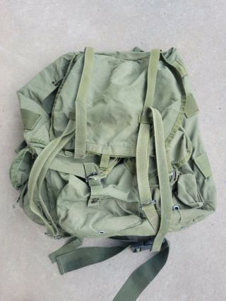 Vintage Us Army Field Pack Combat Nylon Large Lc - 1 Green Backpack With Frame