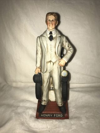 Henry Ford Mccormick Great American Series Porcelain Decanter 13 " Tall
