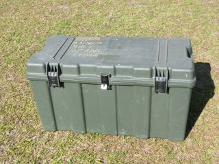 Us Military Issue Od Green Hardigg Tl500i Footlocker Trunk Case Box Lockable
