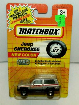 Matchbox Superfast Mb27 Jeep Cherokee Silver Sport & Jeep Tampo