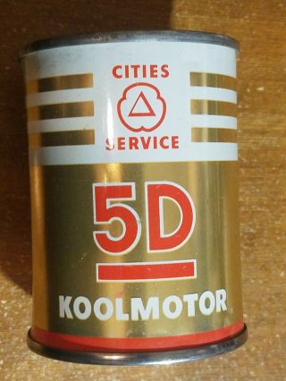 Vintage Cities Service 5d Koolmotor Oil Can Bank
