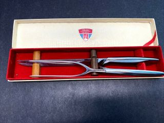 Vtg Gerber Legendary Blades Carving Set Ron Little Snick Knife Fork Tip & Fork