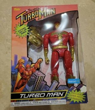 Funko Talking Turbo Man Action Figure 13.  5” Walmart Exclusive Lights And Sounds