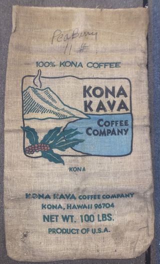 Big Island Hawaii Kona Coffee Company 100 Pound Burlap Bag